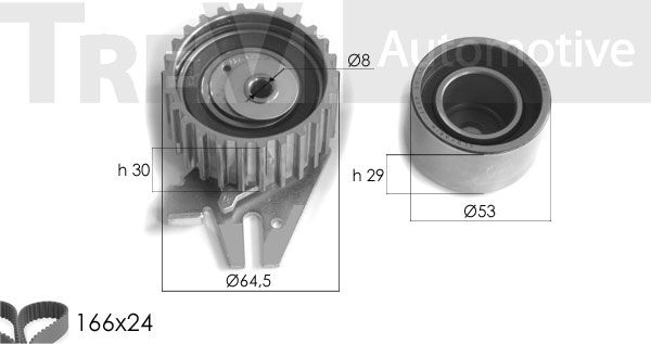 TREVI AUTOMOTIVE Zobsiksnas komplekts KD1223